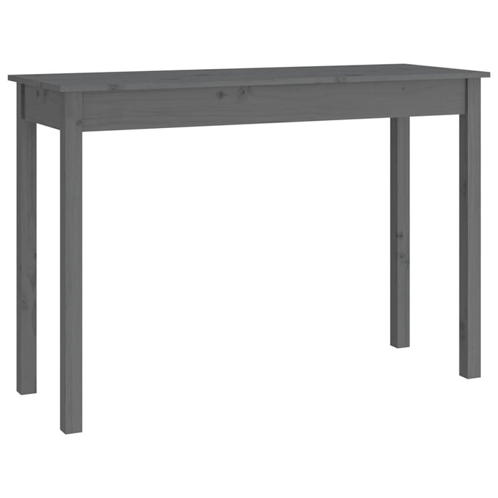 Tavolo Consolle Grigio 110x40x75 cm in Legno Massello di Pino 814241