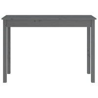 Tavolo Consolle Grigio 110x40x75 cm in Legno Massello di Pino 814241