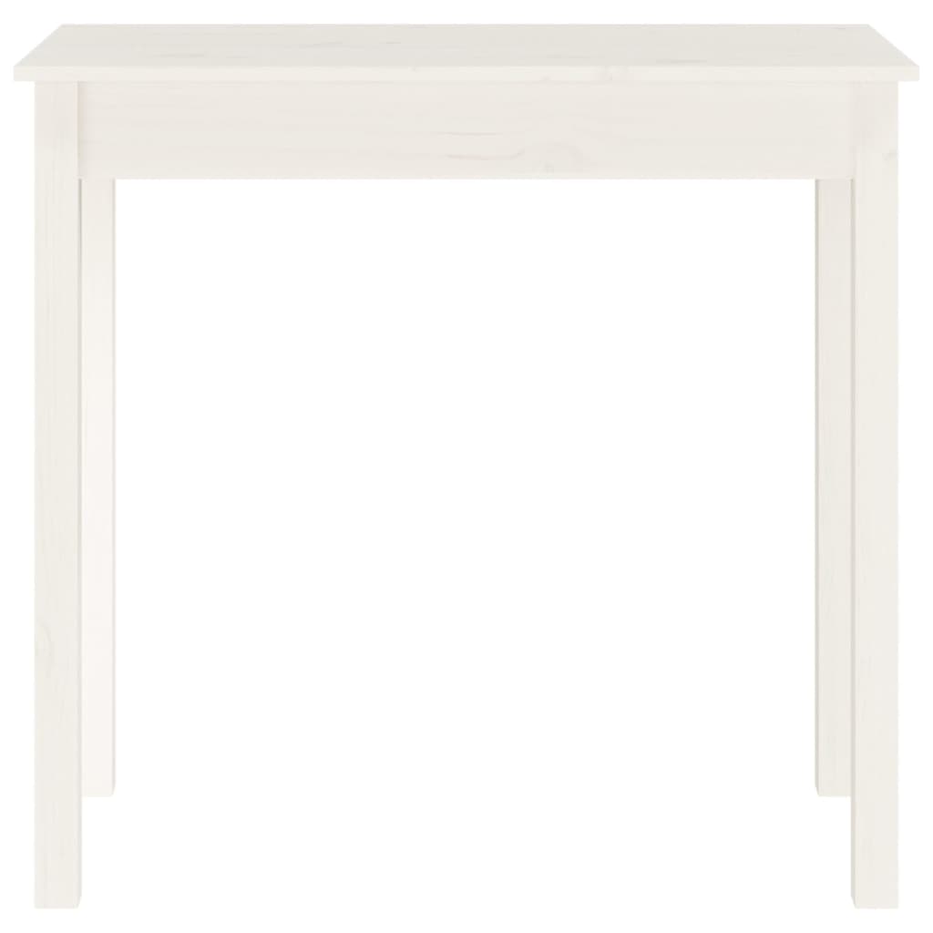 Tavolo Consolle Bianco 80x40x75 cm in Legno Massello di Pino