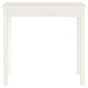 Tavolo Consolle Bianco 80x40x75 cm in Legno Massello di Pino