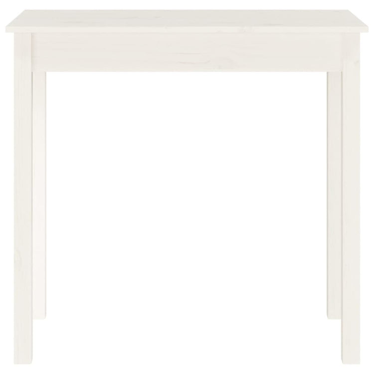 Tavolo Consolle Bianco 80x40x75 cm in Legno Massello di Pino