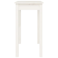 Tavolo Consolle Bianco 80x40x75 cm in Legno Massello di Pino 814245