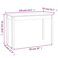 Tavolo da Pranzo 110x55x75 cm in Legno Massello di Pino cod mxl 12942