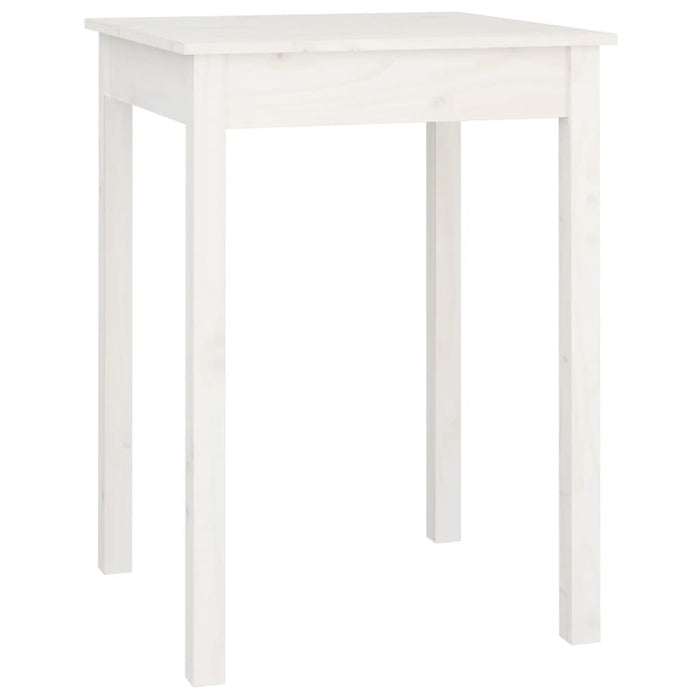 Tavolo da Pranzo Bianco 55x55x75 cm in Legno Massello di Pinocod mxl 78446