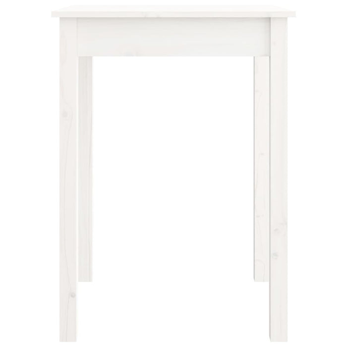 Tavolo da Pranzo Bianco 55x55x75 cm in Legno Massello di Pinocod mxl 78446