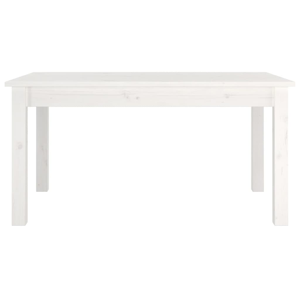 Tavolino da Salotto Bianco 80x50x40 cm Legno Massello di Pino cod mxl 21125