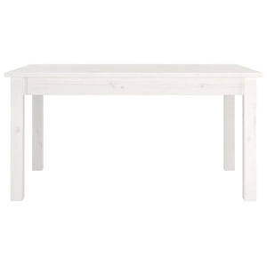 Tavolino da Salotto Bianco 80x50x40 cm Legno Massello di Pino cod mxl 21125