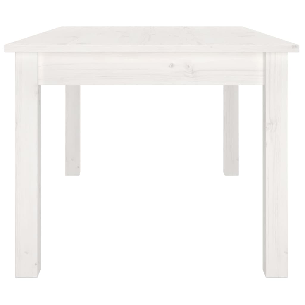 Tavolino da Salotto Bianco 80x50x40 cm Legno Massello di Pino cod mxl 21125