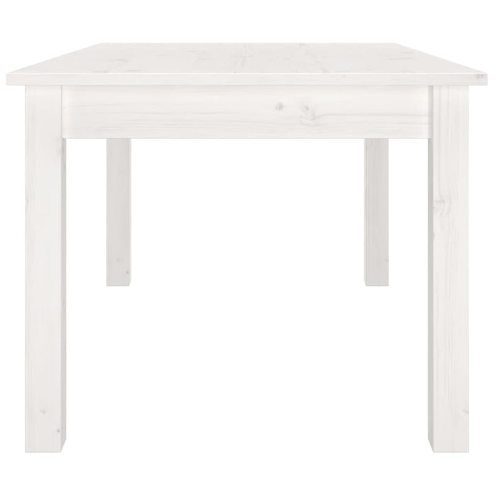 Tavolino da Salotto Bianco 80x50x40 cm Legno Massello di Pino cod mxl 21125