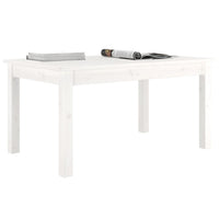 Tavolino da Salotto Bianco 80x50x40 cm Legno Massello di Pino cod mxl 21125