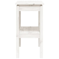 Tavolo Consolle Bianco 80x40x75 cm in Legno Massello di Pino 814305