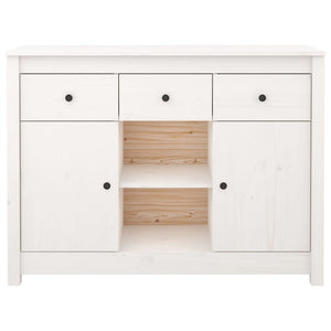 Credenza Bianca 100x35x74,5 cm in Legno Massello di Pino cod mxl 13672