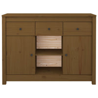 Credenza Miele 100x35x74,5 cm in Legno Massello di Pino