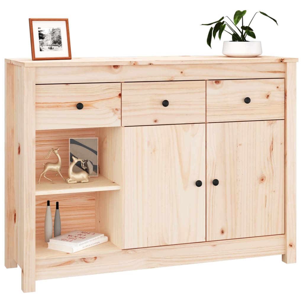 Credenza 100x35x74 cm in Legno Massello di Pino cod mxl 20419