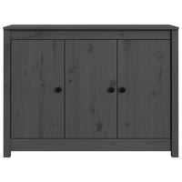 Credenza Grigia 100x35x74 cm in Legno Massello di Pino cod mxl 27172