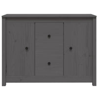 Credenza Grigia 100x35x74 cm in Legno Massello di Pino cod mxl 25109