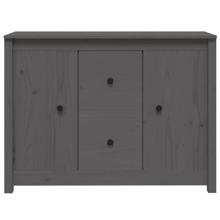 Credenza Grigia 100x35x74 cm in Legno Massello di Pino cod mxl 25109