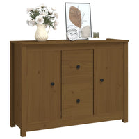 Credenza Miele 100x35x74 cm in Legno Massello di Pino cod 9501