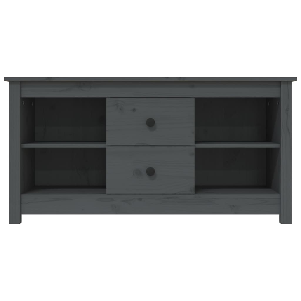 Mobile Porta TV Grigio 103x36,5x52 cm in Legno Massello di Pino cod mxl 25997