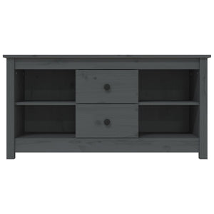 Mobile Porta TV Grigio 103x36,5x52 cm in Legno Massello di Pino cod mxl 25997