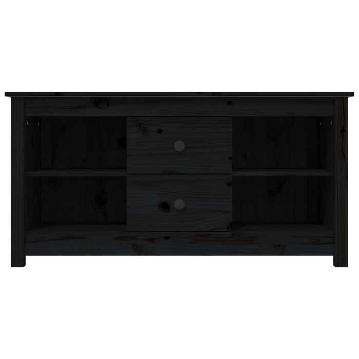 Mobile Porta TV Nero 103x36,5x52 cm in Legno Massello di Pino cod 10720