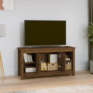 Mobile Porta TV Miele 103x36,5x52 cm in Legno Massello di Pino cod mxl 12934