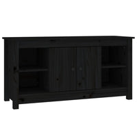 Mobile Porta TV Nero 103x36,5x52 cm in Legno Massello di Pino cod mxl 25711