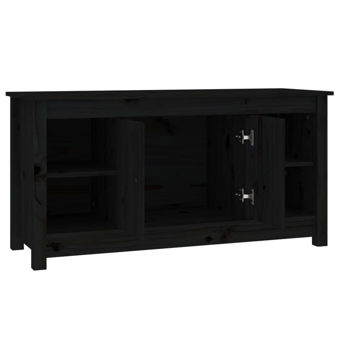 Mobile Porta TV Nero 103x36,5x52 cm in Legno Massello di Pino cod mxl 25711