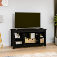 Mobile Porta TV Nero 103x36,5x52 cm in Legno Massello di Pino cod mxl 25711