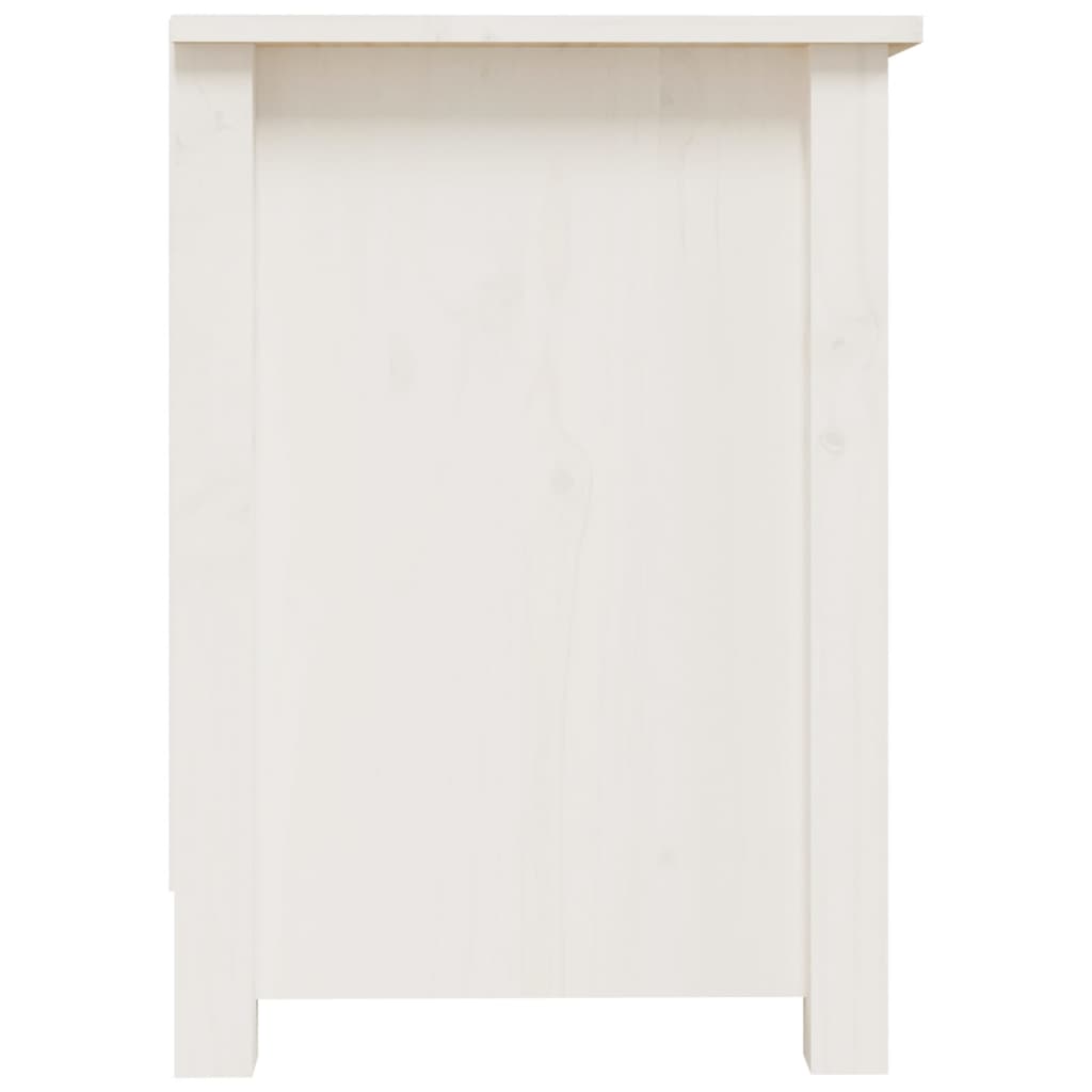 Mobile Porta TV Bianco 70x36,5x52 cm in Legno Massello di Pino 814580