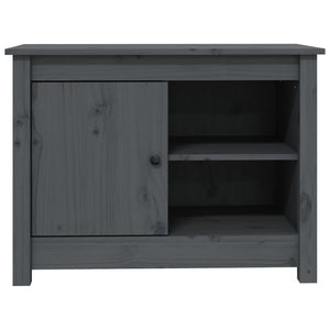 Mobile Porta TV Grigio 70x36,5x52 cm in Legno Massello di Pino