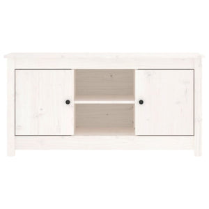 Mobile Porta TV Bianco 103x36,5x52 cm in Legno Massello di Pino 814585