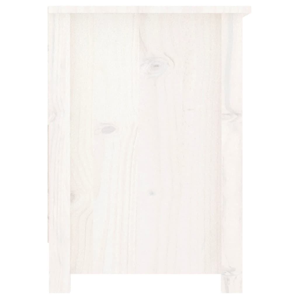 Mobile Porta TV Bianco 103x36,5x52 cm in Legno Massello di Pino 814585