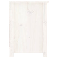 Mobile Porta TV Bianco 103x36,5x52 cm in Legno Massello di Pino 814585