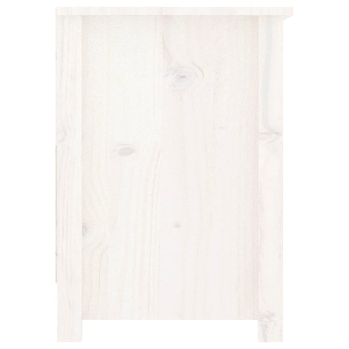 Mobile Porta TV Bianco 103x36,5x52 cm in Legno Massello di Pino 814585