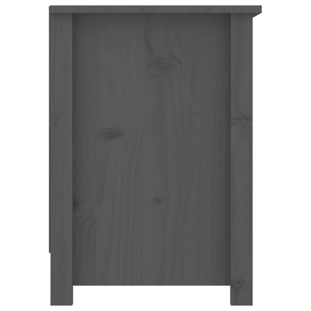 Mobile Porta TV Grigio 103x36,5x52 cm in Legno Massello di Pino 814586