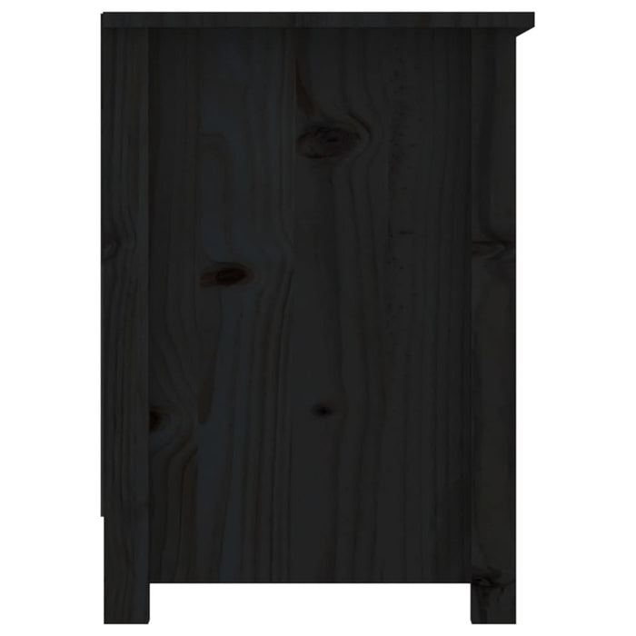 Mobile Porta TV Nero 103x36,5x52 cm in Legno Massello di Pino cod mxl 15574