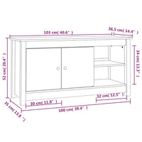 Mobile Porta TV 103x36,5x52 cm in Legno Massello di Pino cod mxl 7516