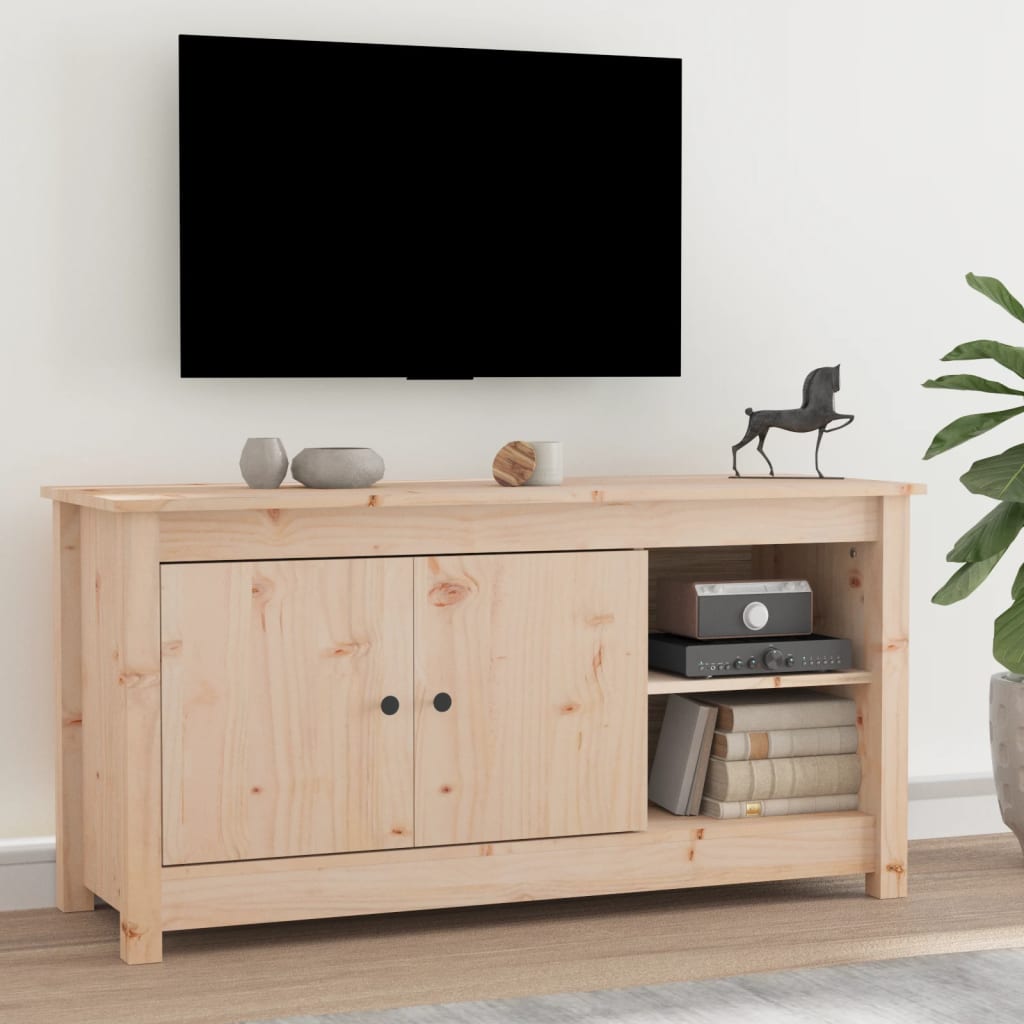 Mobile Porta TV 103x36,5x52 cm in Legno Massello di Pino cod mxl 7516