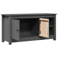 Mobile Porta TV Grigio 103x36,5x52 cm in Legno Massello di Pino 814591