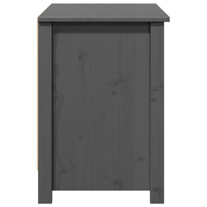 Mobile Porta TV Grigio 103x36,5x52 cm in Legno Massello di Pino 814591