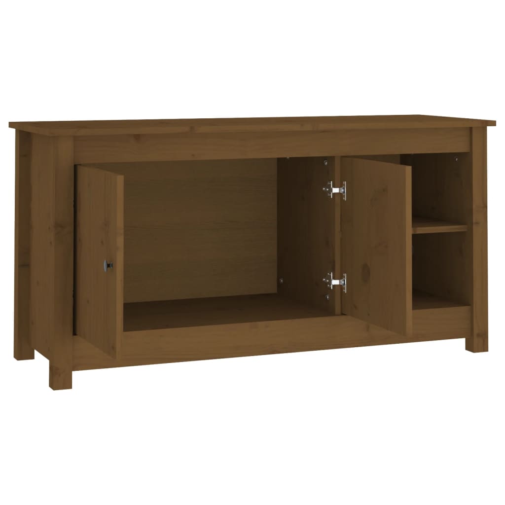 Mobile Porta TV Miele 103x36,5x52 cm in Legno Massello di Pino cod mxl 25710