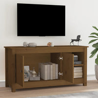 Mobile Porta TV Miele 103x36,5x52 cm in Legno Massello di Pino cod mxl 25710