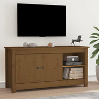 Mobile Porta TV Miele 103x36,5x52 cm in Legno Massello di Pino cod mxl 25710