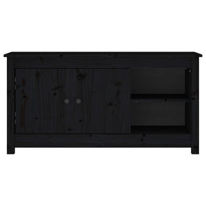 Mobile Porta TV Nero 103x36,5x52 cm in Legno Massello di Pino cod mxl 27898