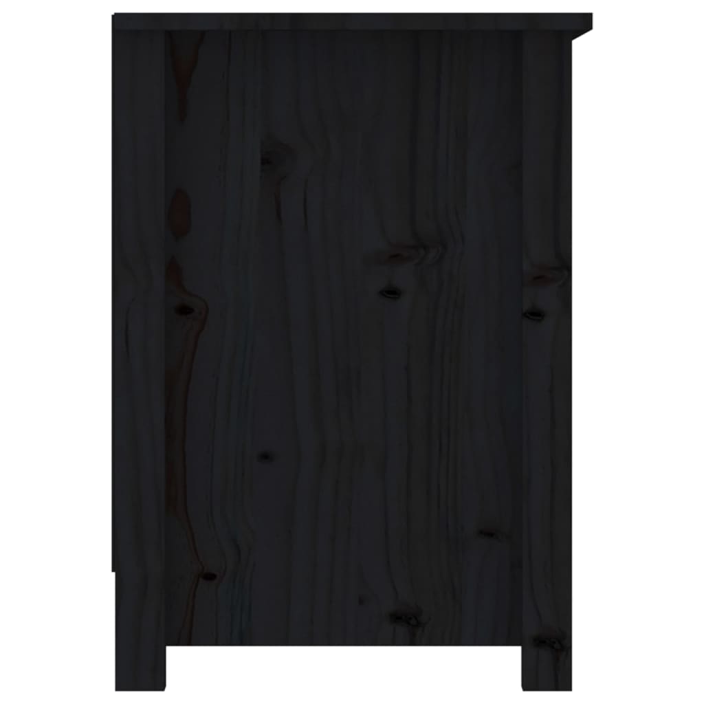 Mobile Porta TV Nero 103x36,5x52 cm in Legno Massello di Pino cod mxl 27898