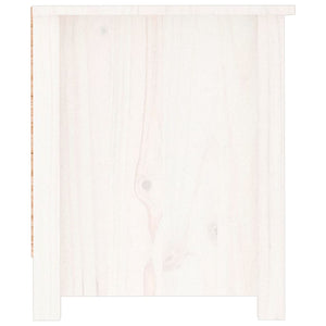 Scarpiera Bianca 110x38x45,5 cm in Legno Massello di Pino 814595