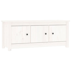 Scarpiera Bianca 110x38x45,5 cm in Legno Massello di Pino cod mxl 49551