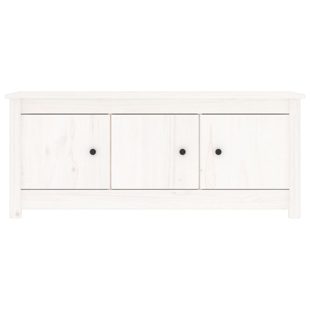 Scarpiera Bianca 110x38x45,5 cm in Legno Massello di Pino cod mxl 49551