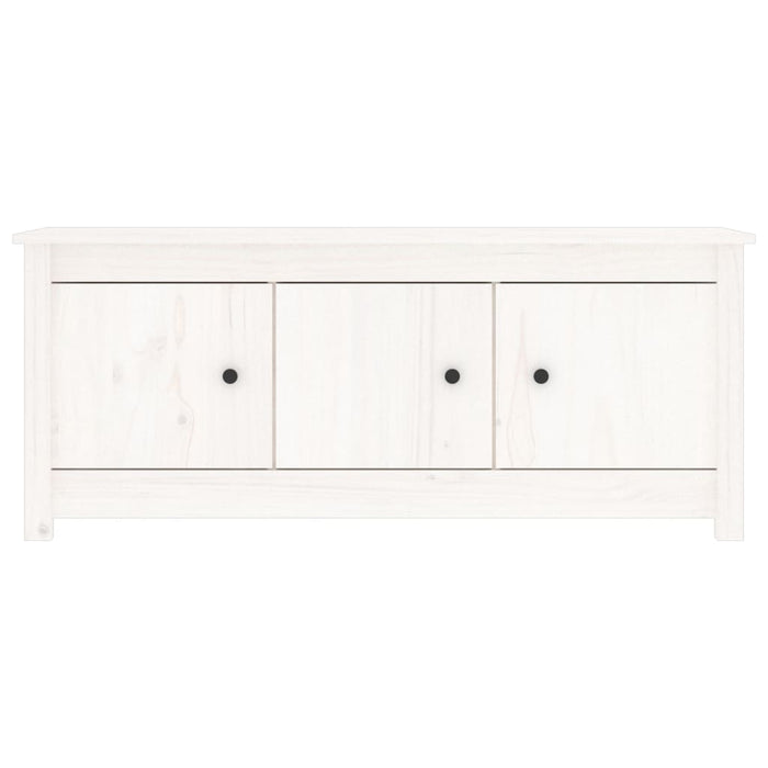 Scarpiera Bianca 110x38x45,5 cm in Legno Massello di Pino cod mxl 49551